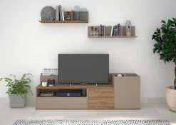 TV-Schrank Boost 180cm - braun/beige