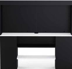 TV-Schrank Dreampad - 120x27x116cm - mit LED-Beleuchtung - schwarz/weiß
