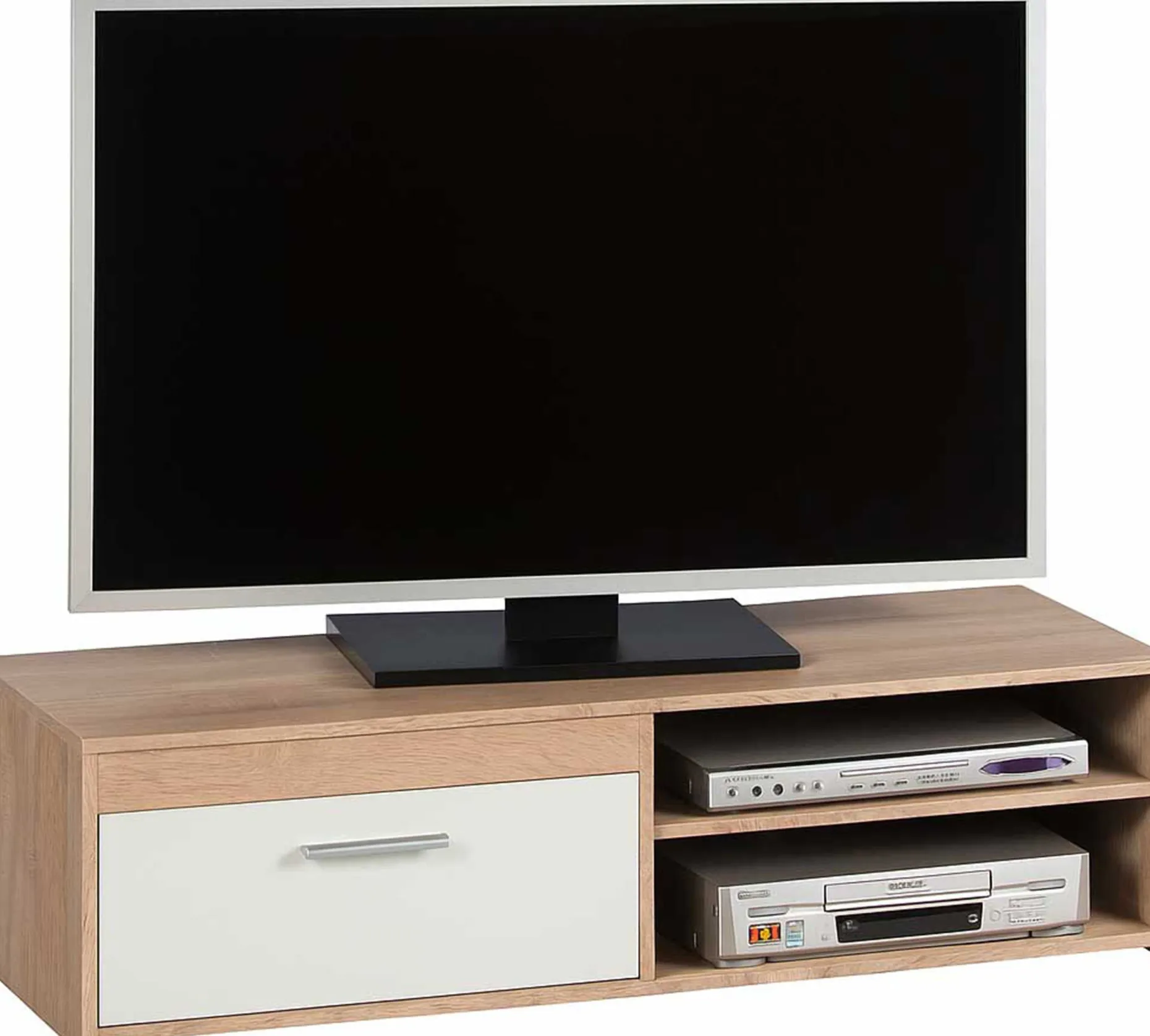 TV-Schrank Gamba 120cm mit 1 Tür - Eiche/Weiß