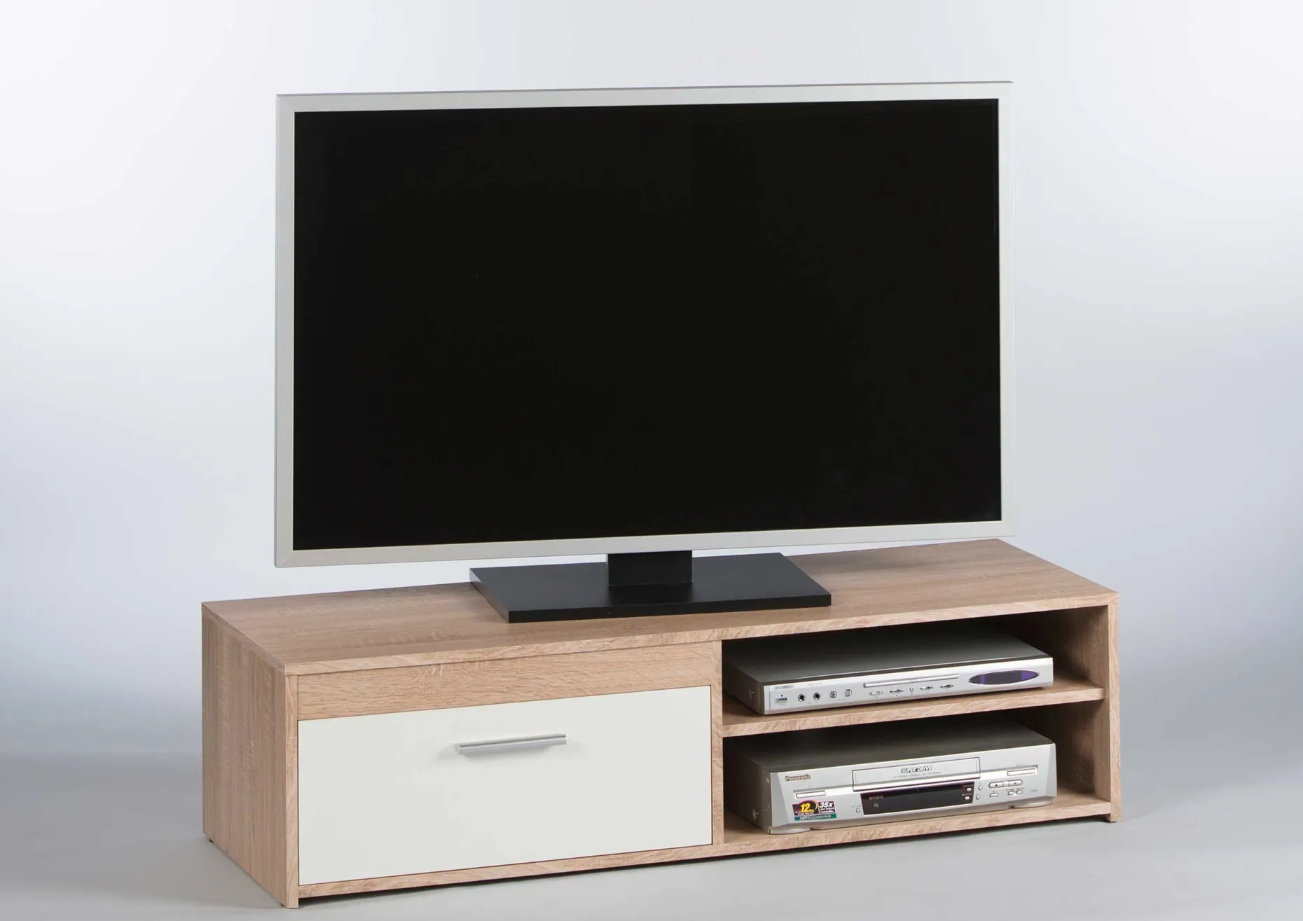 TV-Schrank Gamba 120cm mit 1 Tür - Eiche/Weiß