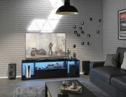 TV-Schrank Hack | 163 x 45 x 48 cm | Schwarz