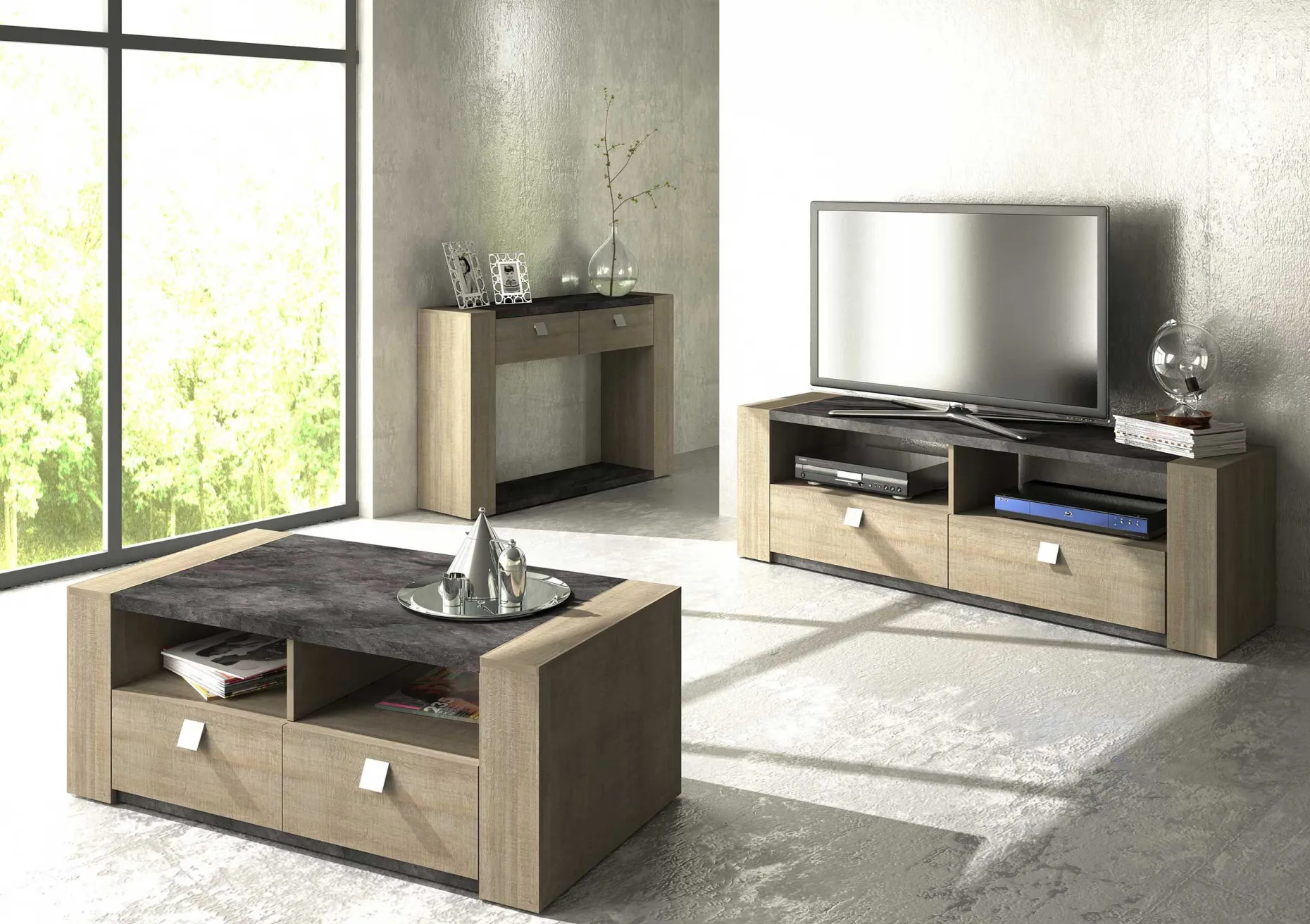 TV-Schrank Iris - Beton