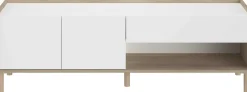 TV-Schrank Morpheus - 150x40x47cm - 2 Türen und 1 Schublade - Eiche Dekor/Weiß