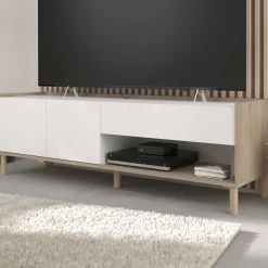 TV-Schrank Morpheus - 150x40x47cm - 2 Türen und 1 Schublade - Eiche Dekor/Weiß