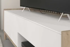 TV-Schrank Morpheus - 150x40x47cm - 2 Türen und 1 Schublade - Eiche Dekor/Weiß