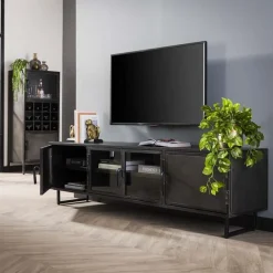 TV-Schrank Tymchyk | 180 x 40 x 50 cm | Gun Metal Design