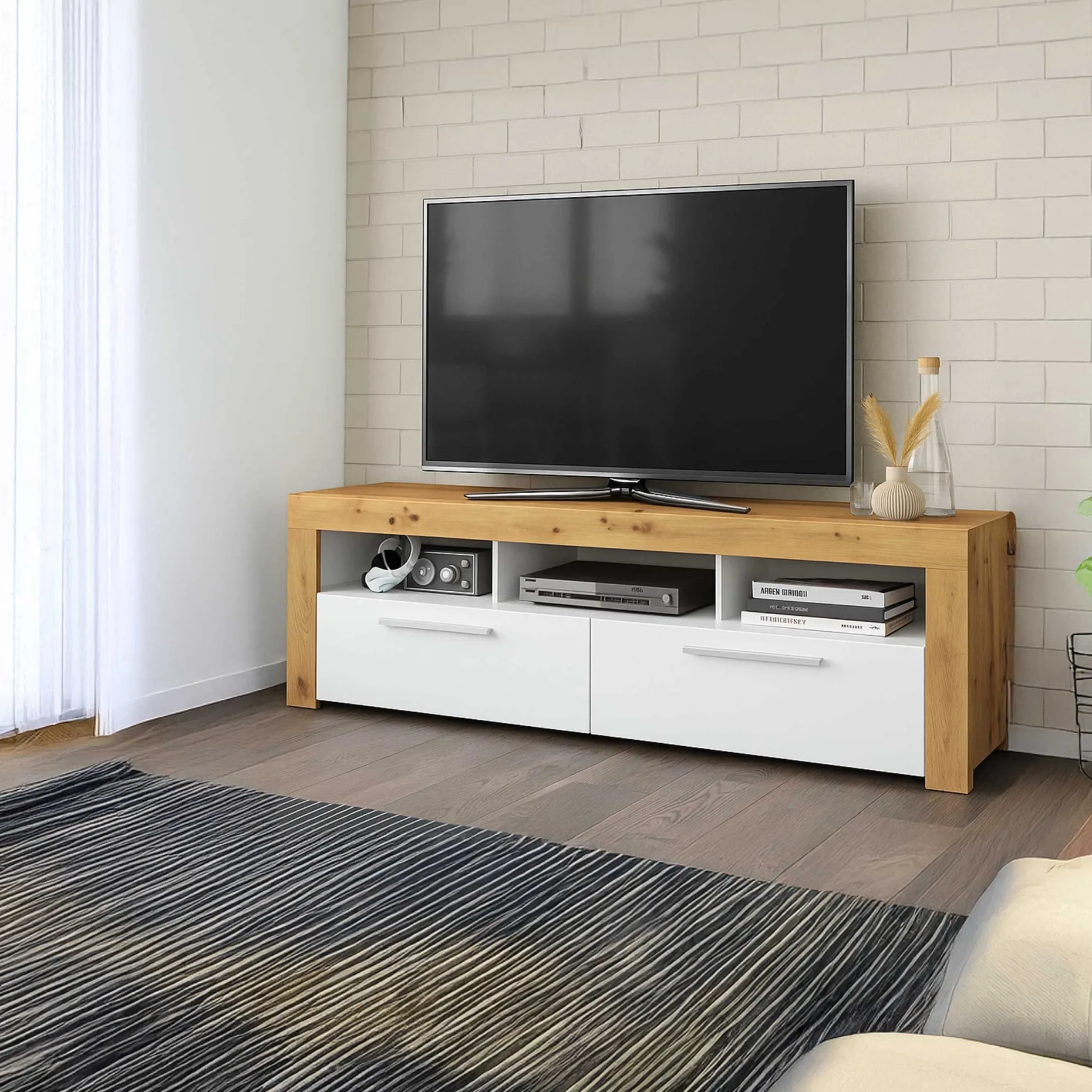 TV-Schrank Vidi 180 cm - Eiche alt
