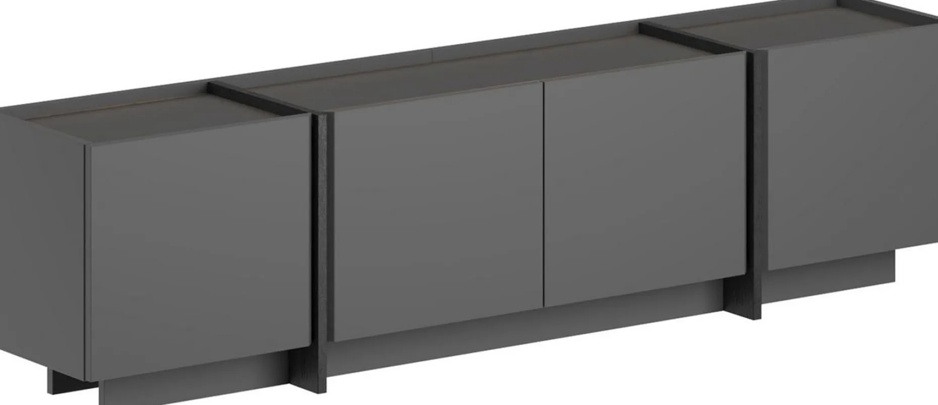 TV-Ständer Lowen - 100% MELAMINE - Anthrazit - 46 x 35 x 180 cm
