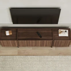 TV-Ständer Lowen - 100% MELAMINE - Milano-Walnuss - 46 x 35 x 180 cm