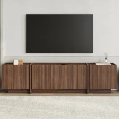 TV-Ständer Lowen - 100% MELAMINE - Milano-Walnuss - 46 x 35 x 180 cm