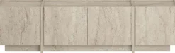 TV-Ständer Lowen - 100% MELAMINE - Travertin - 46 x 35 x 180 cm