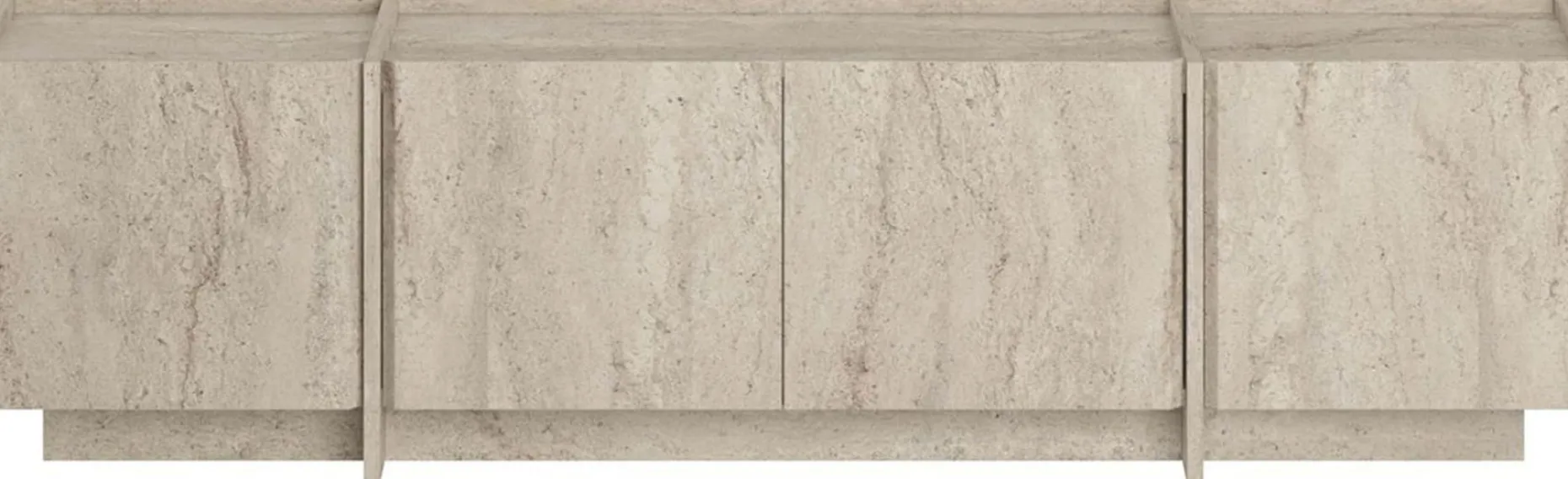 TV-Ständer Lowen - 100% MELAMINE - Travertin - 46 x 35 x 180 cm