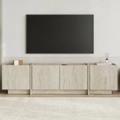 TV-Ständer Lowen - 100% MELAMINE - Travertin - 46 x 35 x 180 cm