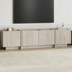 TV-Ständer Lowen - 100% MELAMINE - Travertin - 46 x 35 x 180 cm