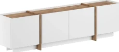 TV-Ständer Lowen - 100% MELAMINE - Weiß - 46 x 35 x 180 cm