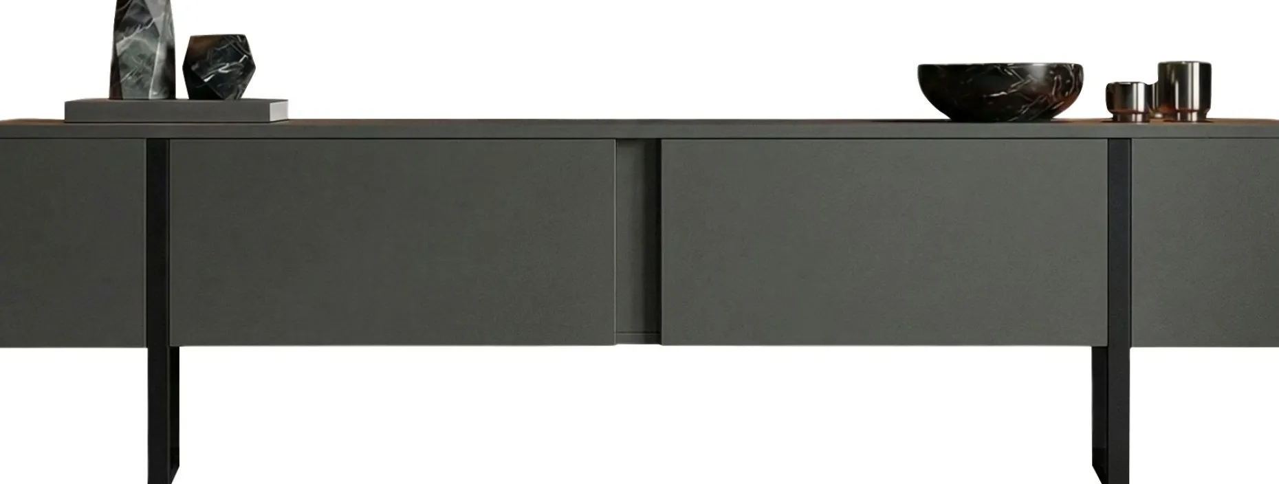 TV-Ständer Onera - 100% MELAMINE - Anthrazit - 50 x 30 x 180 cm