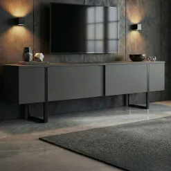 TV-Ständer Onera - 100% MELAMINE - Anthrazit - 50 x 30 x 180 cm