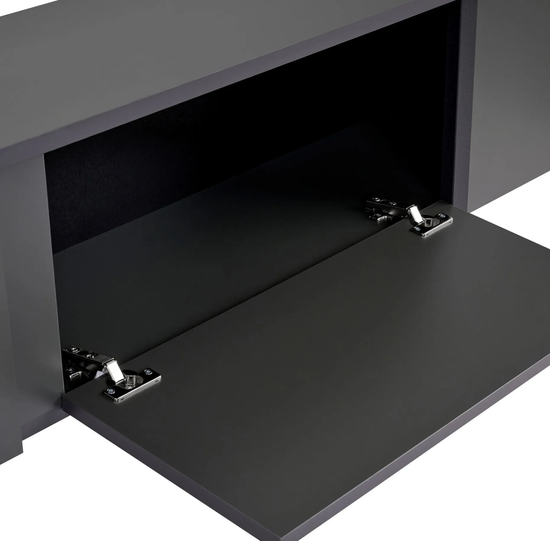 TV-Ständer Onera - 100% MELAMINE - Anthrazit - 50 x 30 x 180 cm