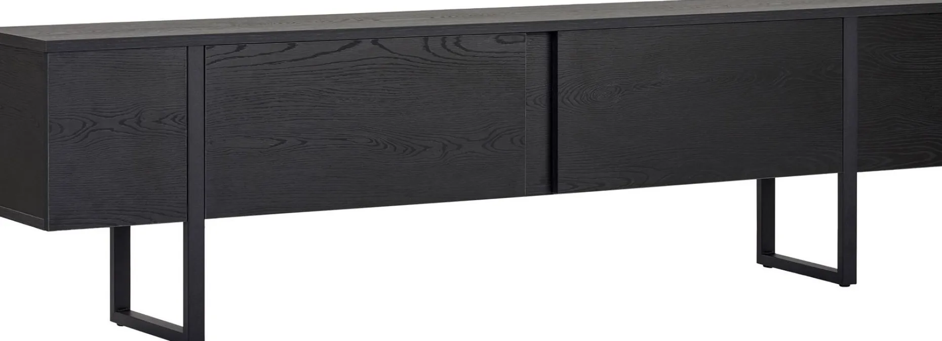 TV-Ständer Onera - 100% MELAMINE - Holzschwarz - 50 x 30 x 180 cm