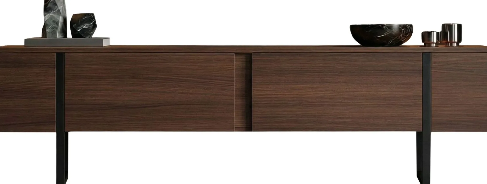 TV-Ständer Onera - 100% MELAMINE - Walnuss - 50 x 30 x 180 cm
