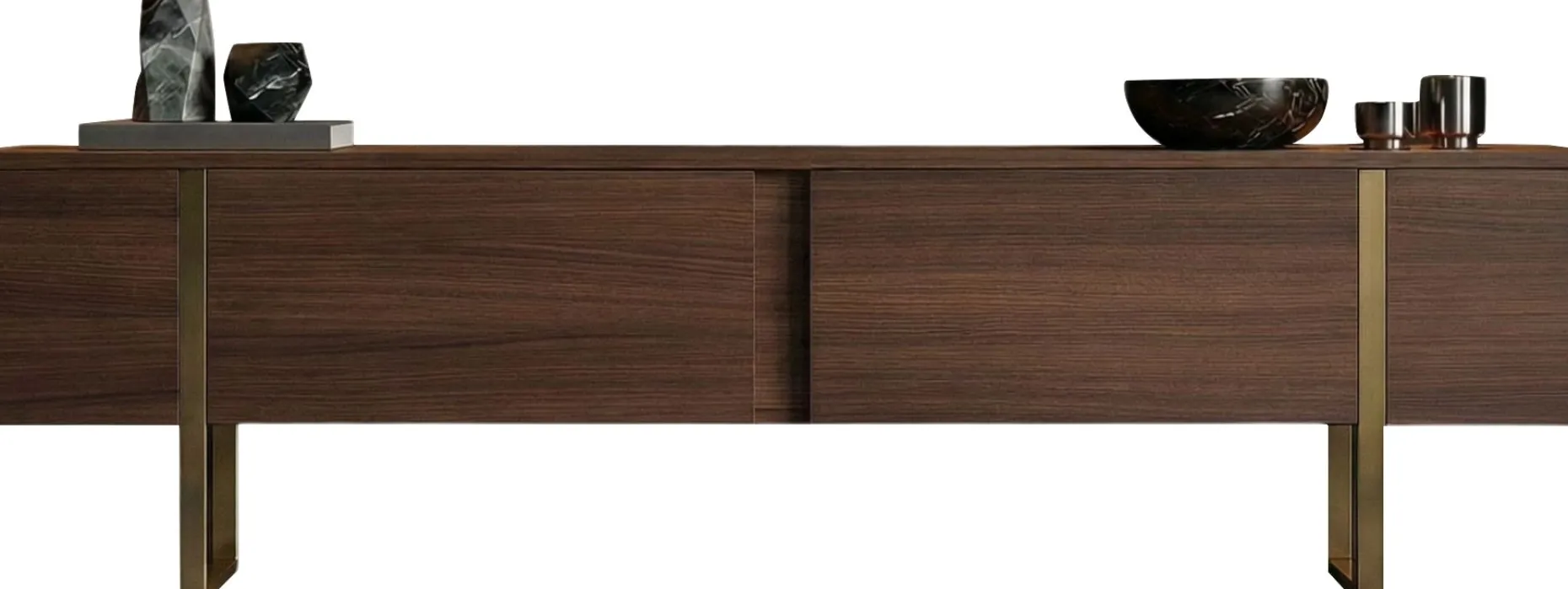 TV-Ständer Onera - 100% MELAMINE - Walnuss - 50 x 30 x 180 cm