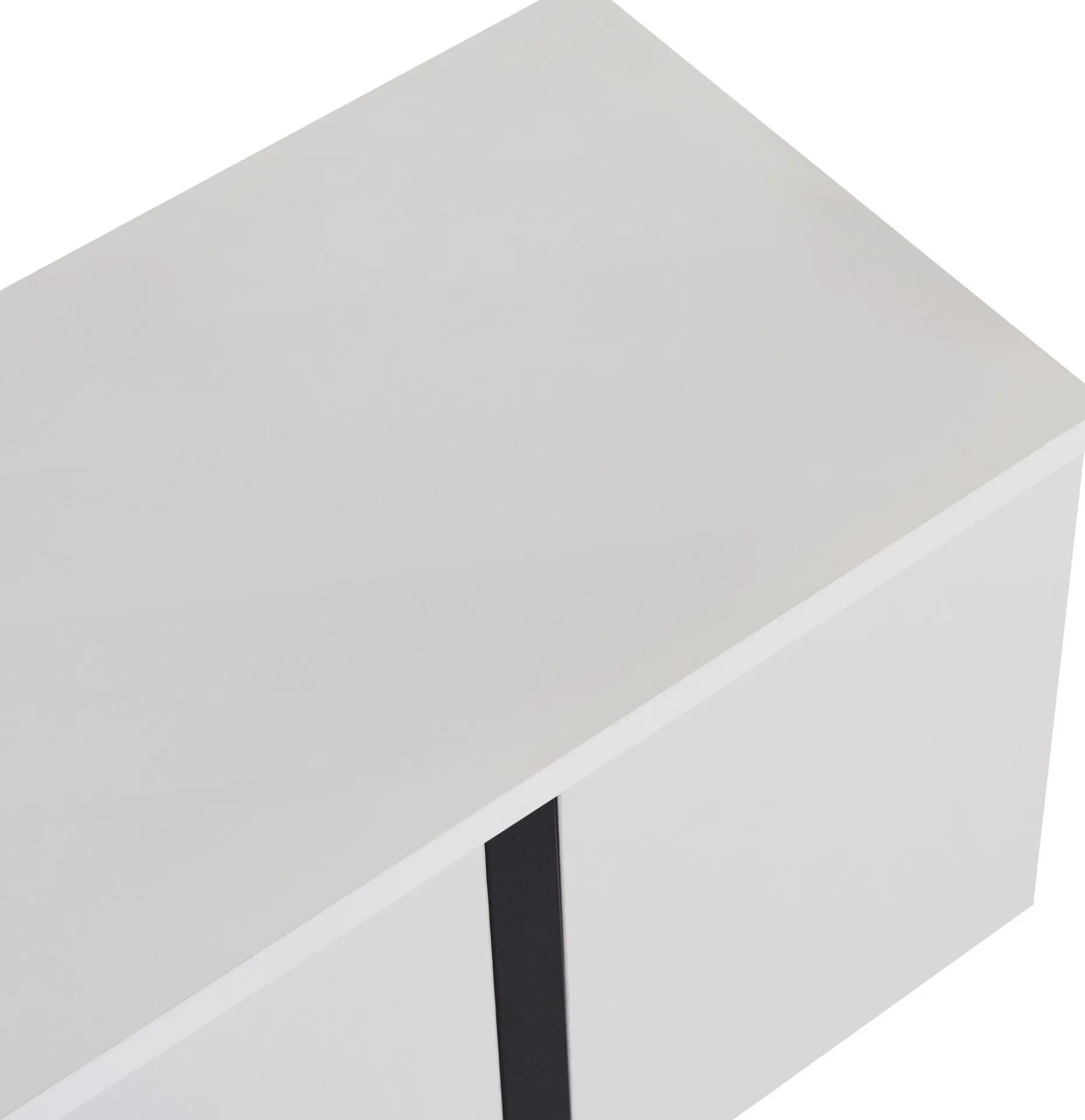 TV-Ständer Onera - 100% MELAMINE - Weiß - 45 x 30 x 180 cm