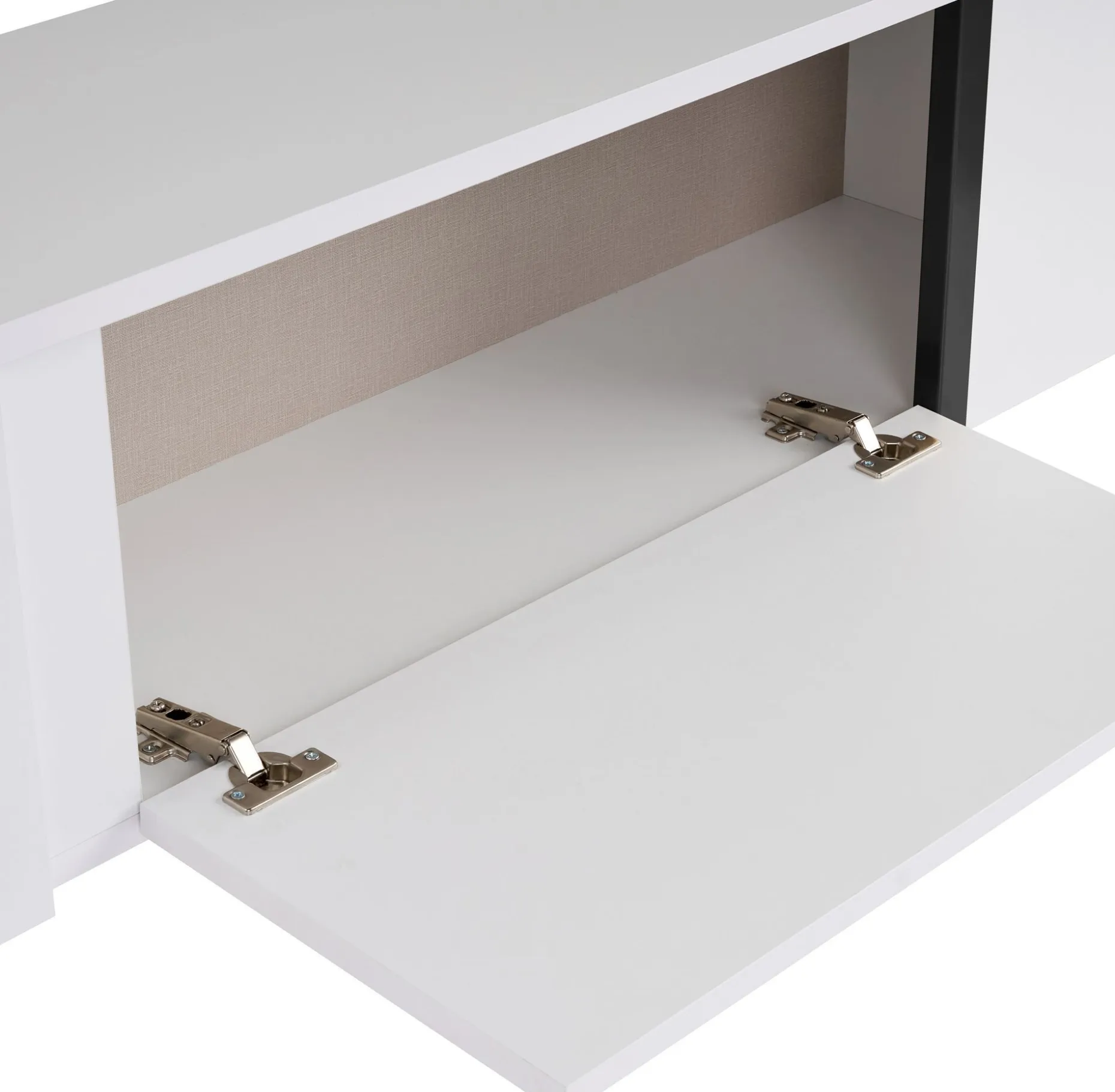 TV-Ständer Onera - 100% MELAMINE - Weiß - 45 x 30 x 180 cm