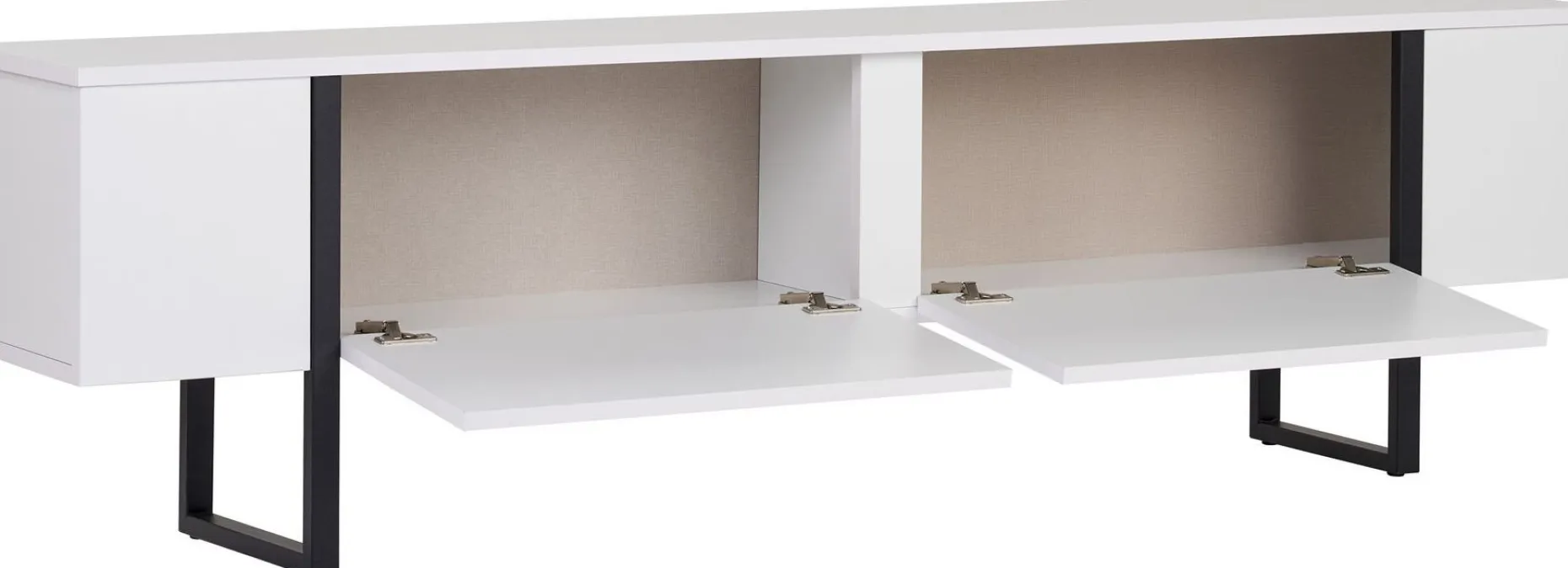 TV-Ständer Onera - 100% MELAMINE - Weiß - 45 x 30 x 180 cm