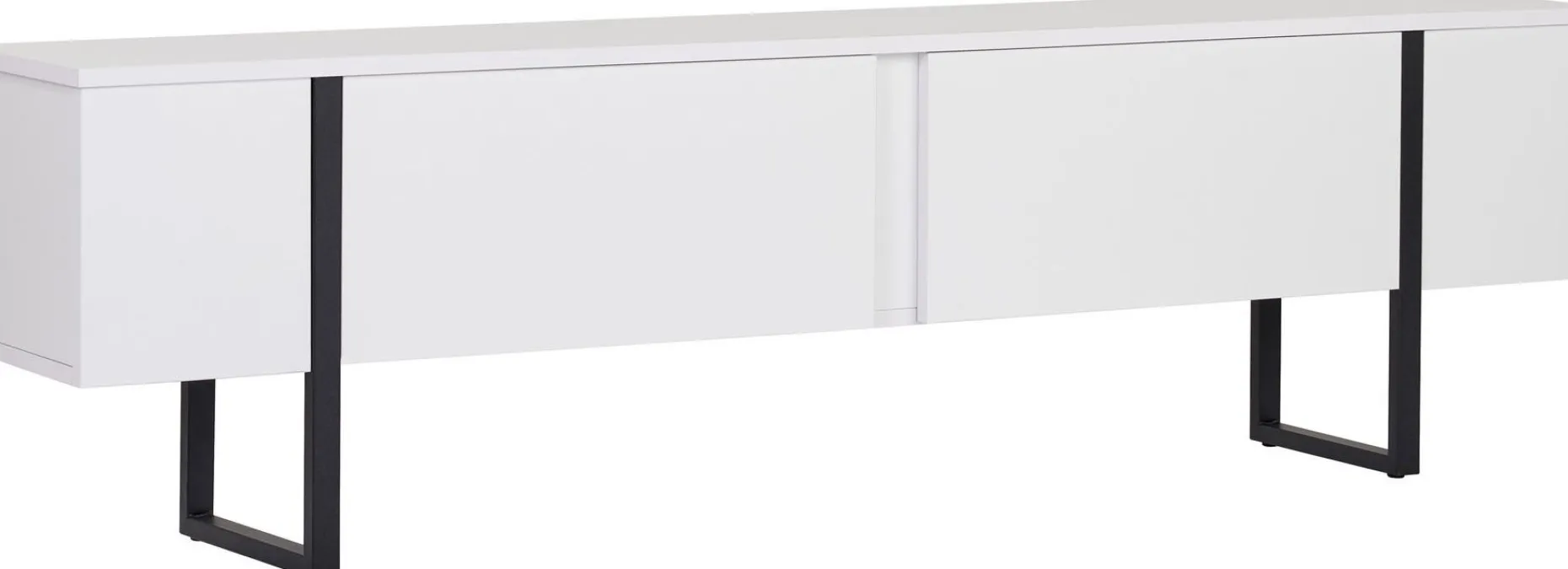 TV-Ständer Onera - 100% MELAMINE - Weiß - 45 x 30 x 180 cm