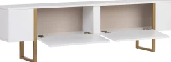 TV-Ständer Onera - 100% MELAMINE - Weiß - 50 x 30 x 180 cm
