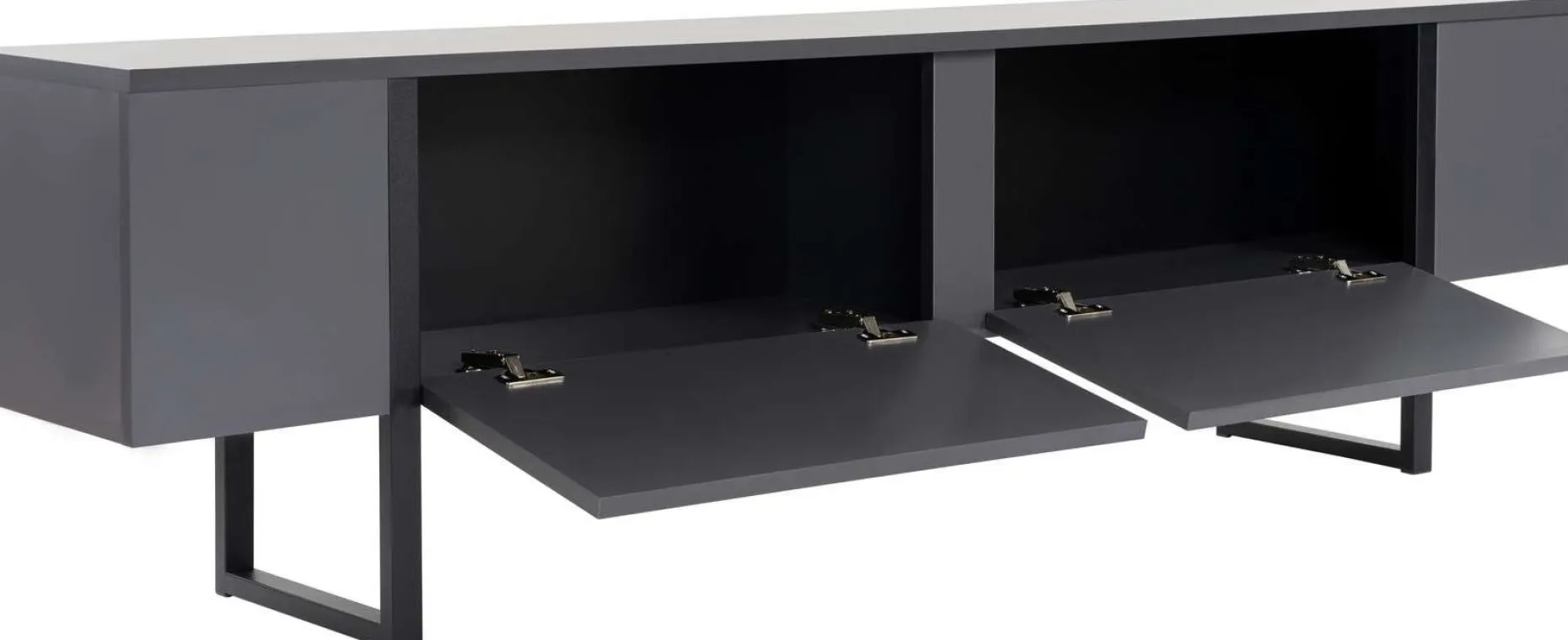 TV-Ständer Serenity - 100% MELAMINE - Anthrazit - 50 x 30 x 180 cm