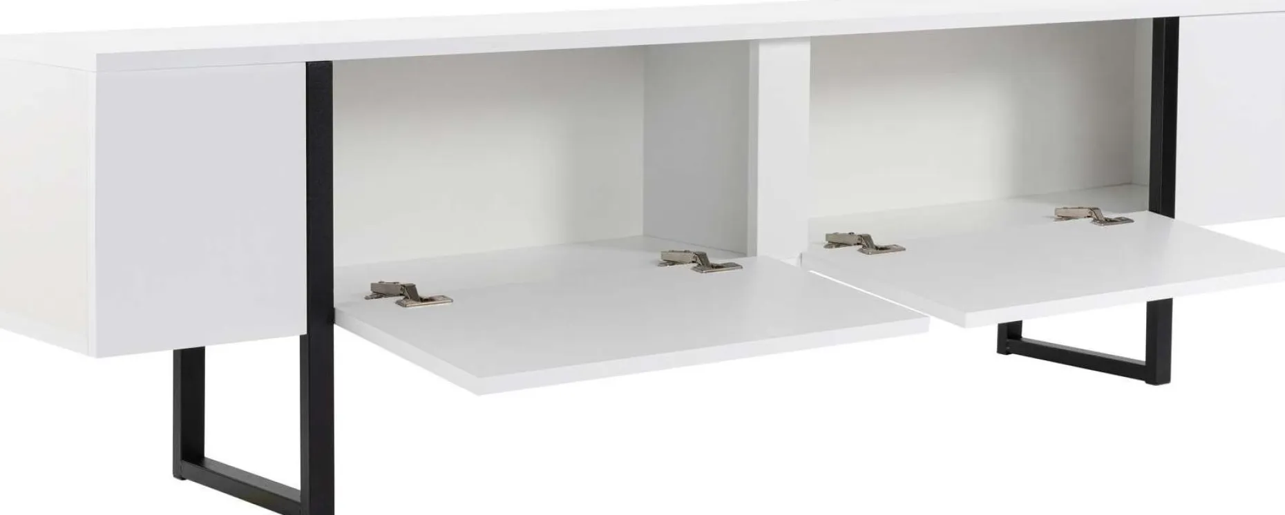 TV-Ständer Serenity - 100% MELAMINE - Weiß - 45 x 30 x 180 cm