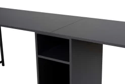 Emob Twin Schreibtisch | 100 % MELAMIN | Anthrazit, Schwarz