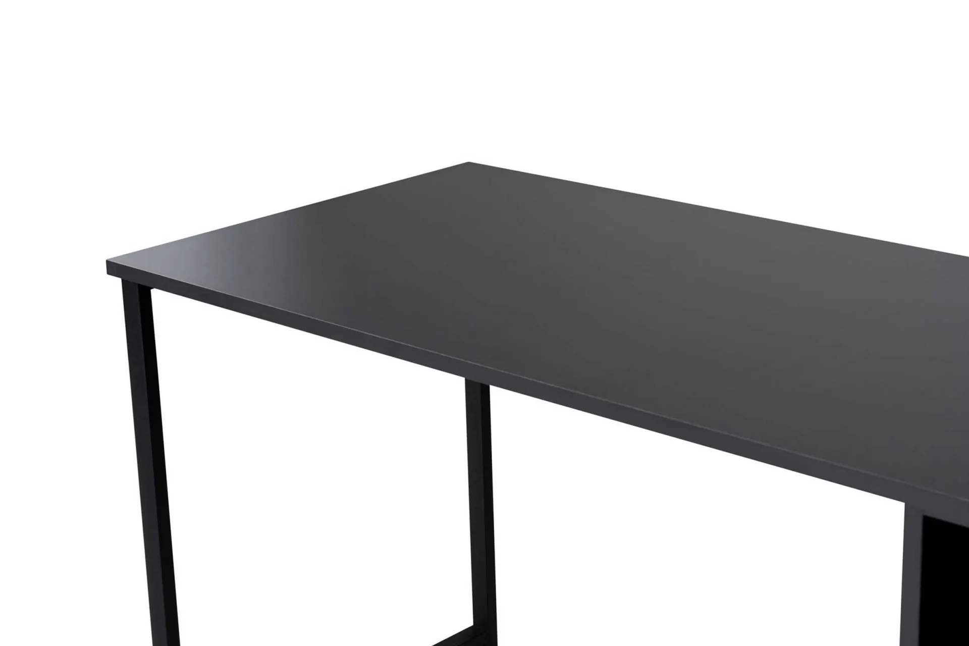 Emob Twin Schreibtisch | 100 % MELAMIN | Anthrazit, Schwarz