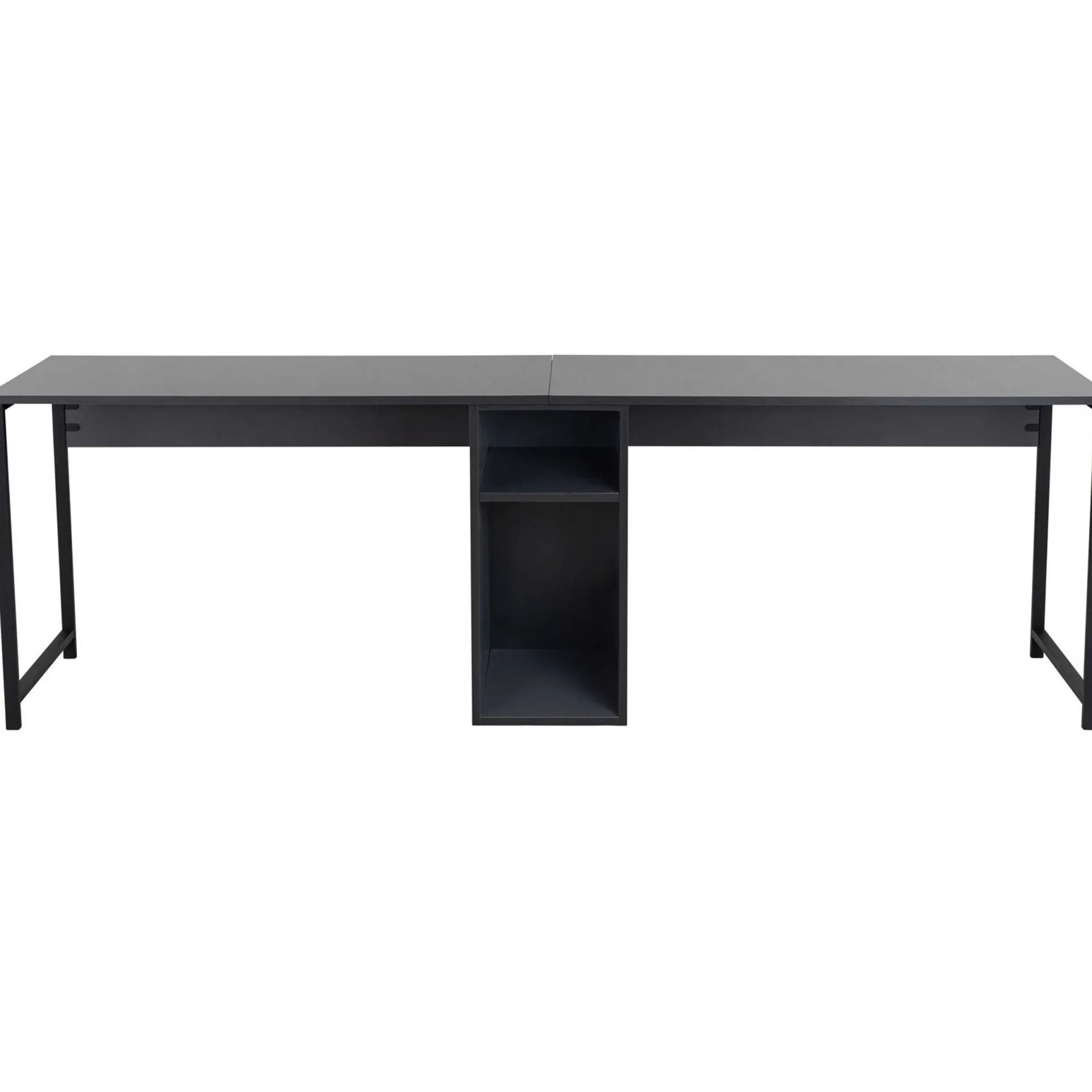 Emob Twin Schreibtisch | 100 % MELAMIN | Anthrazit, Schwarz