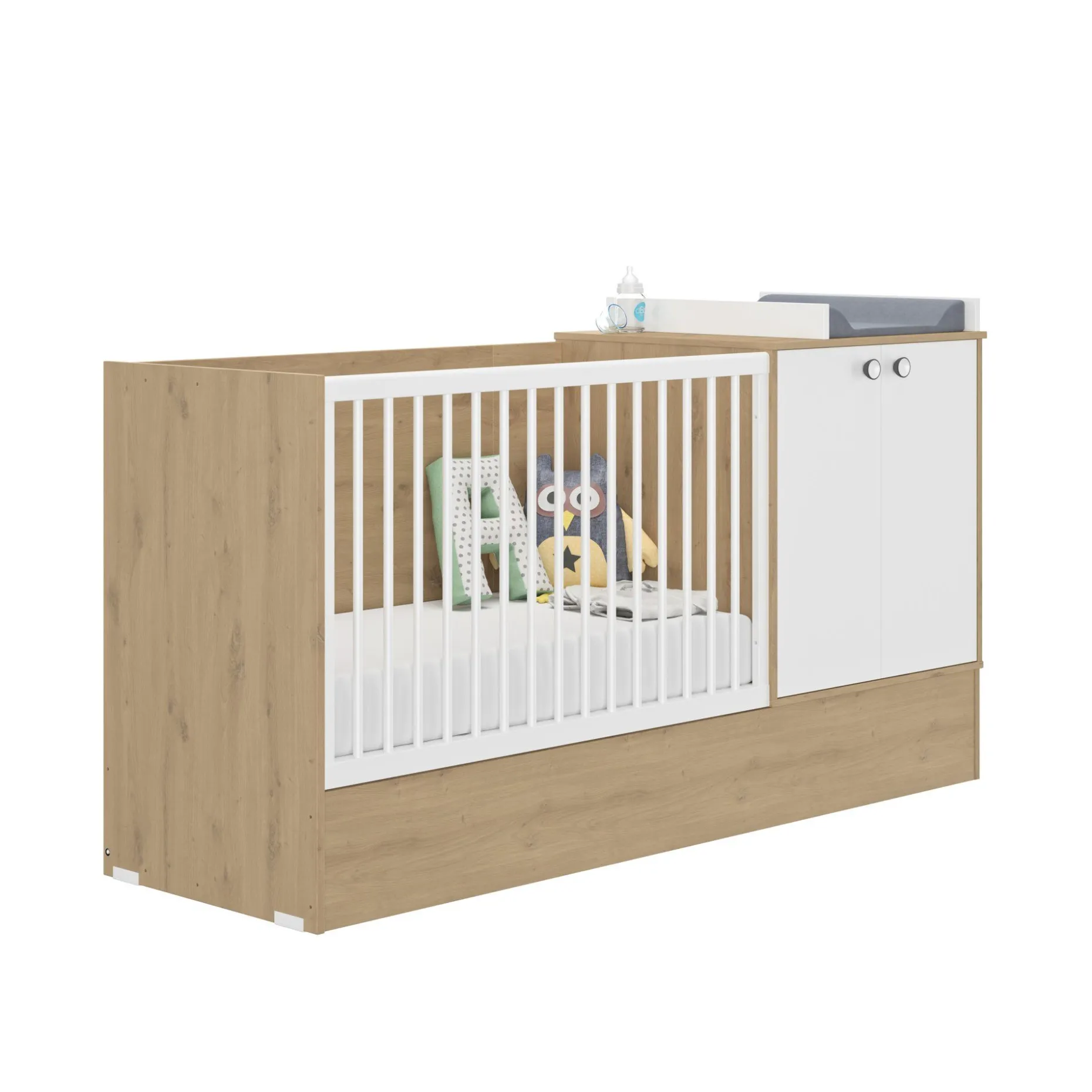 Umbaubett Arthur | 194 x 66 x 108 cm | Artisan Oak
