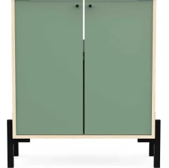 Unterschrank Calypso - 64x33x78cm - 2 Türen - Eiche Dekor/Grün
