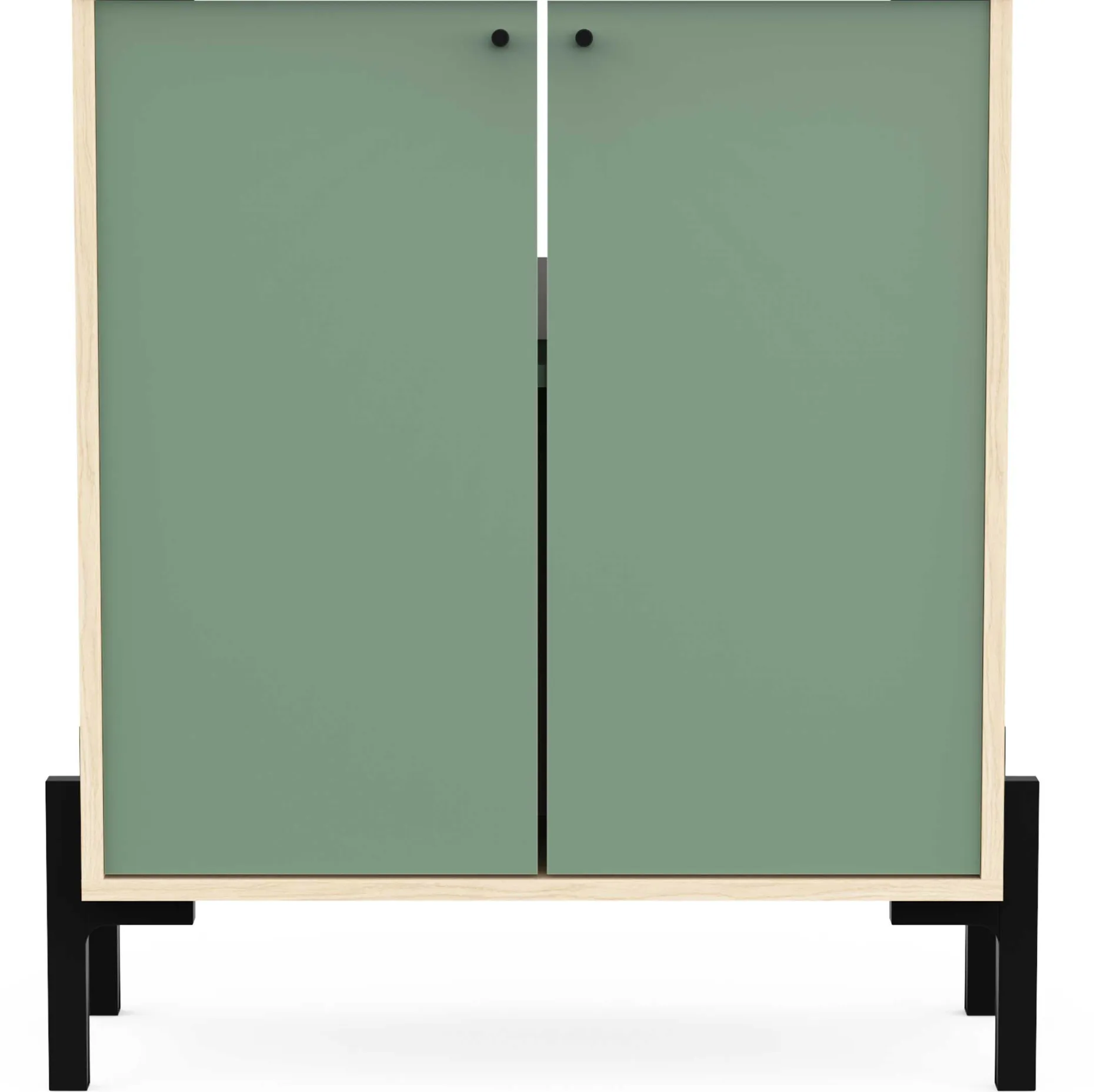 Unterschrank Calypso - 64x33x78cm - 2 Türen - Eiche Dekor/Grün