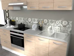 Unterschrank Eko 60 cm für Backofen und Kochfeld - Eiche