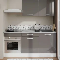 Unterschrank Eko 60 cm für Ofen und Kochfeld - grau