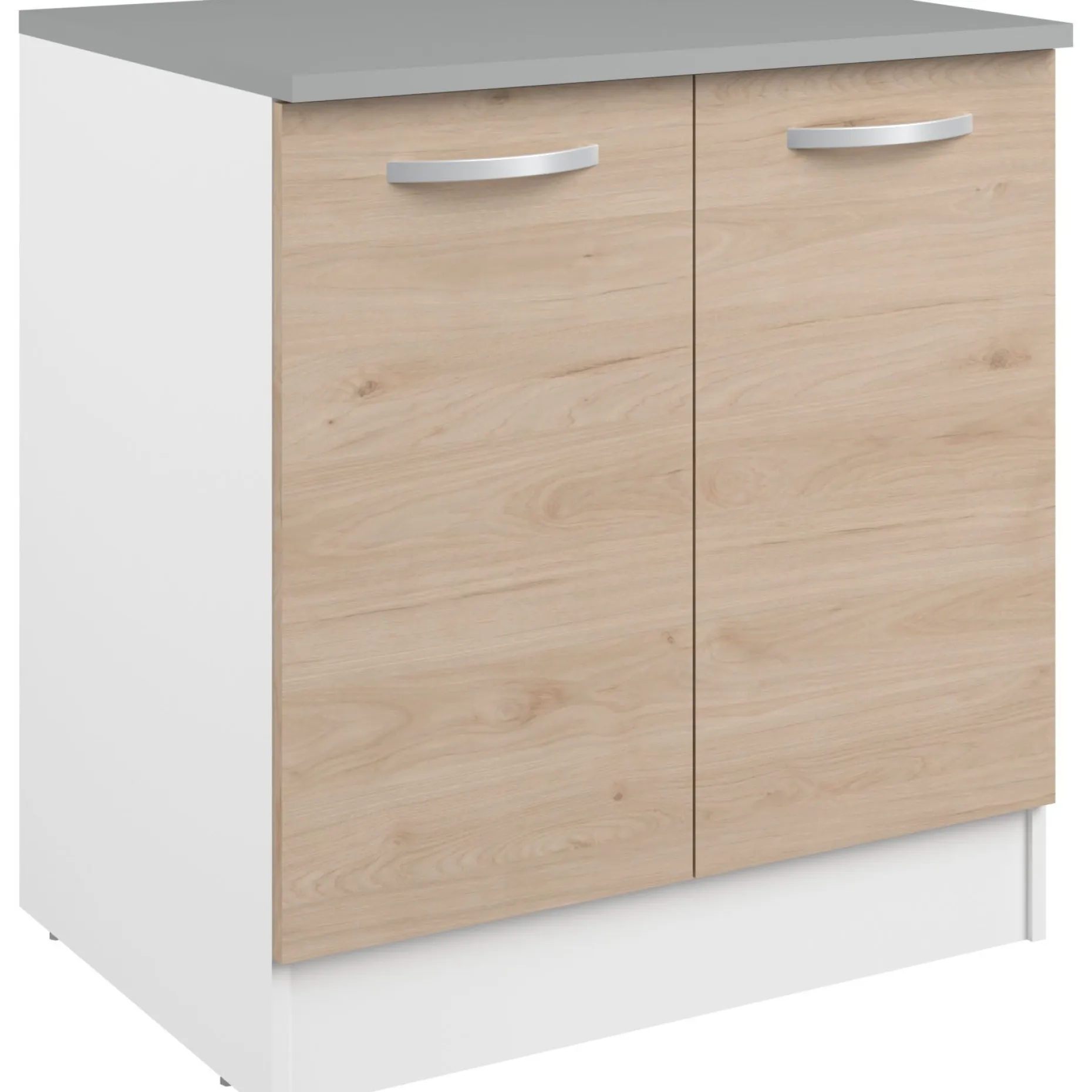 Unterschrank Eko 80 cm für Spüle mit 2 Türen - Eiche