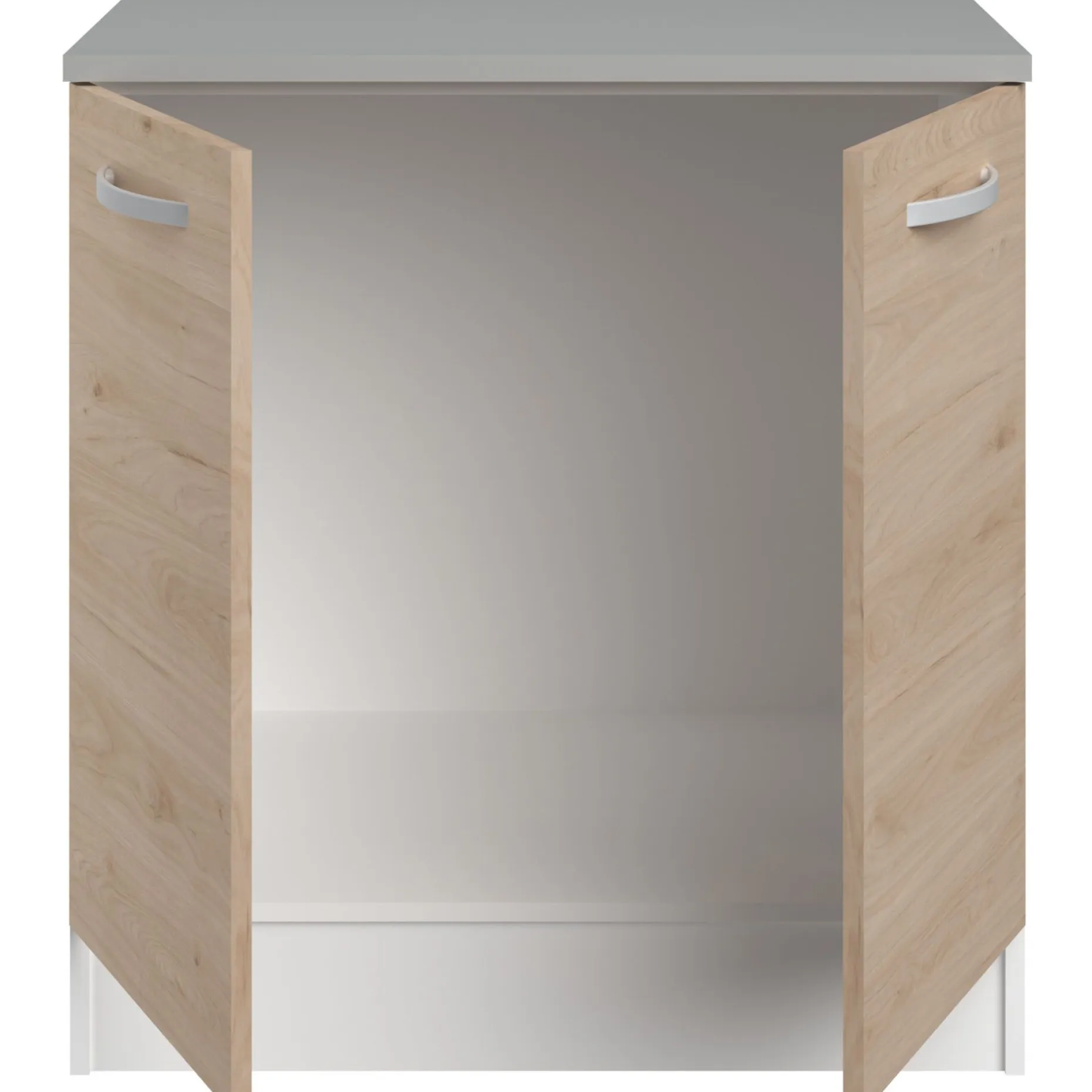 Unterschrank Eko 80 cm für Spüle mit 2 Türen - Eiche