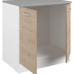 Unterschrank Eko 80 cm für Spüle mit 2 Türen - Eiche