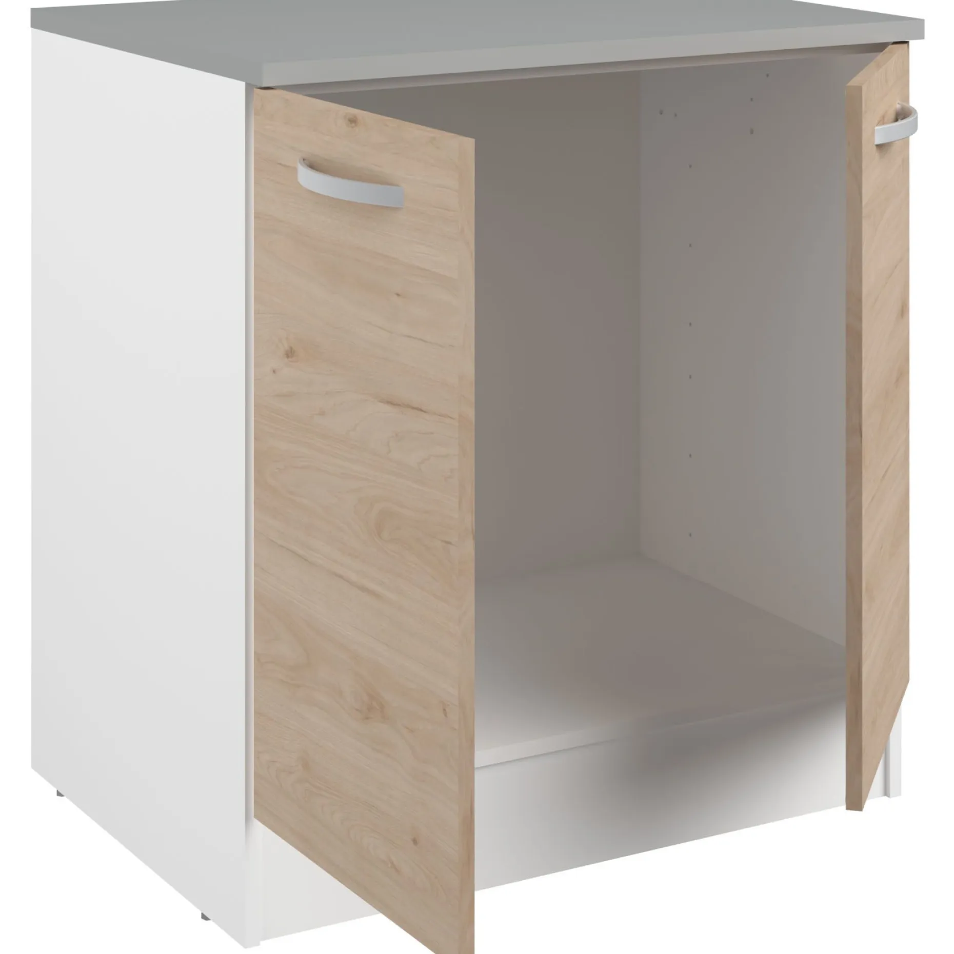 Unterschrank Eko 80 cm für Spüle mit 2 Türen - Eiche