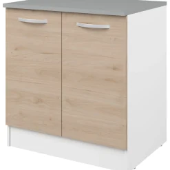 Unterschrank Eko 80 cm für Spüle mit 2 Türen - Eiche