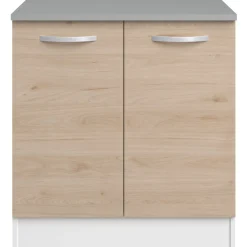 Unterschrank Eko 80 cm für Spüle mit 2 Türen - Eiche