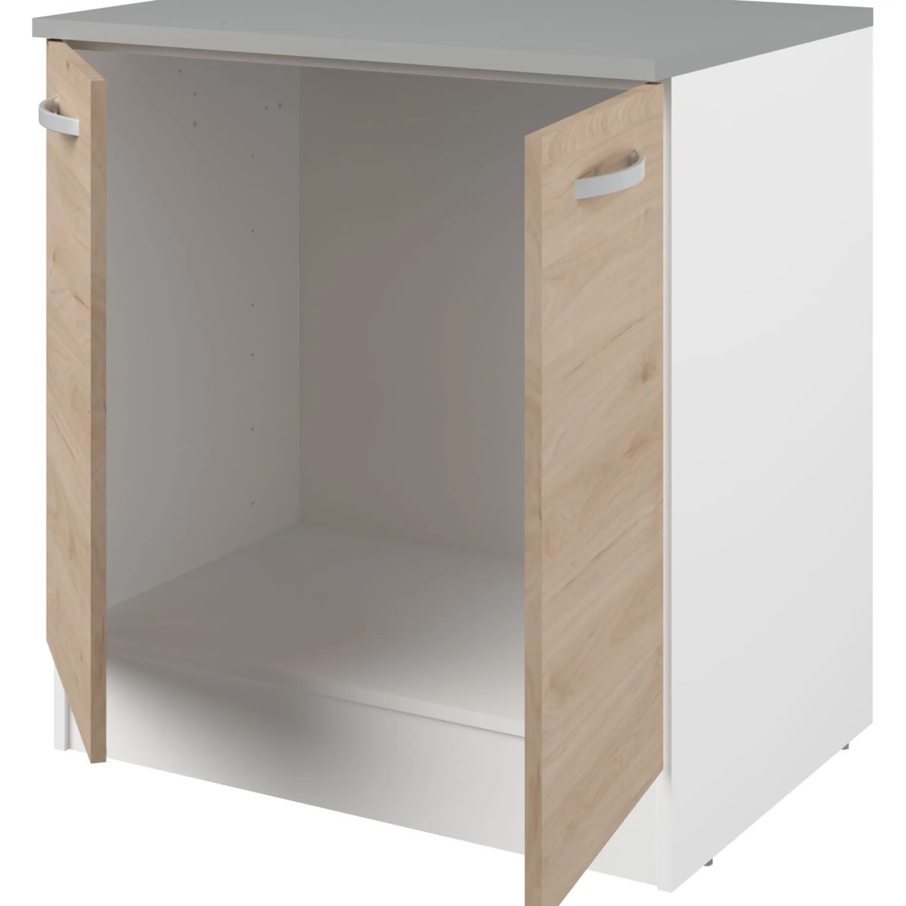 Unterschrank Eko 80 cm für Spüle mit 2 Türen - Eiche