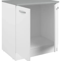 Unterschrank Eko 80 cm für Spüle mit 2 Türen - weiß