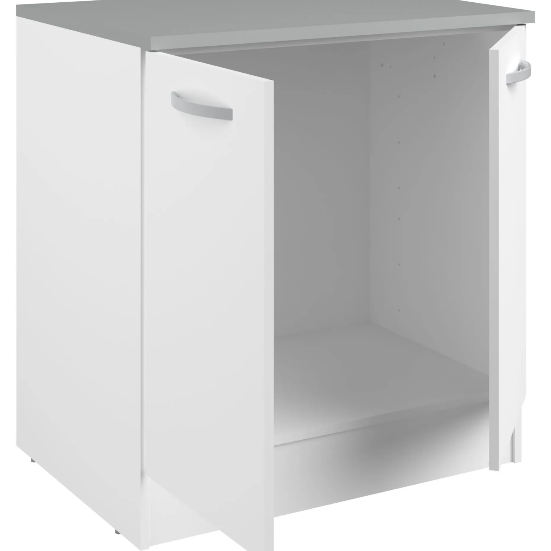 Unterschrank Eko 80 cm für Spüle mit 2 Türen - weiß