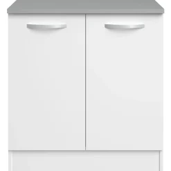 Unterschrank Eko 80 cm für Spüle mit 2 Türen - weiß